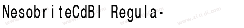 NesobriteCdBl Regula字体转换